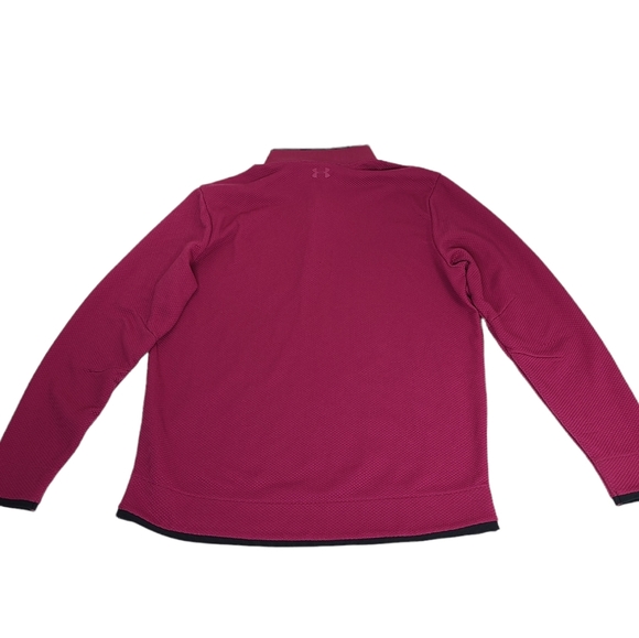 Under Armour Golf ColdGear 1/4 Snap Pullover Sweater Men's Size XL Magenta - Picture 7 of 12